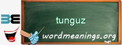 WordMeaning blackboard for tunguz